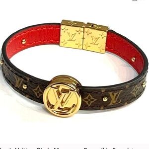 Louis Vuitton Gold reversible Monogram Bracelet